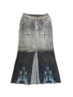 ANGUS Long Denim Skirt