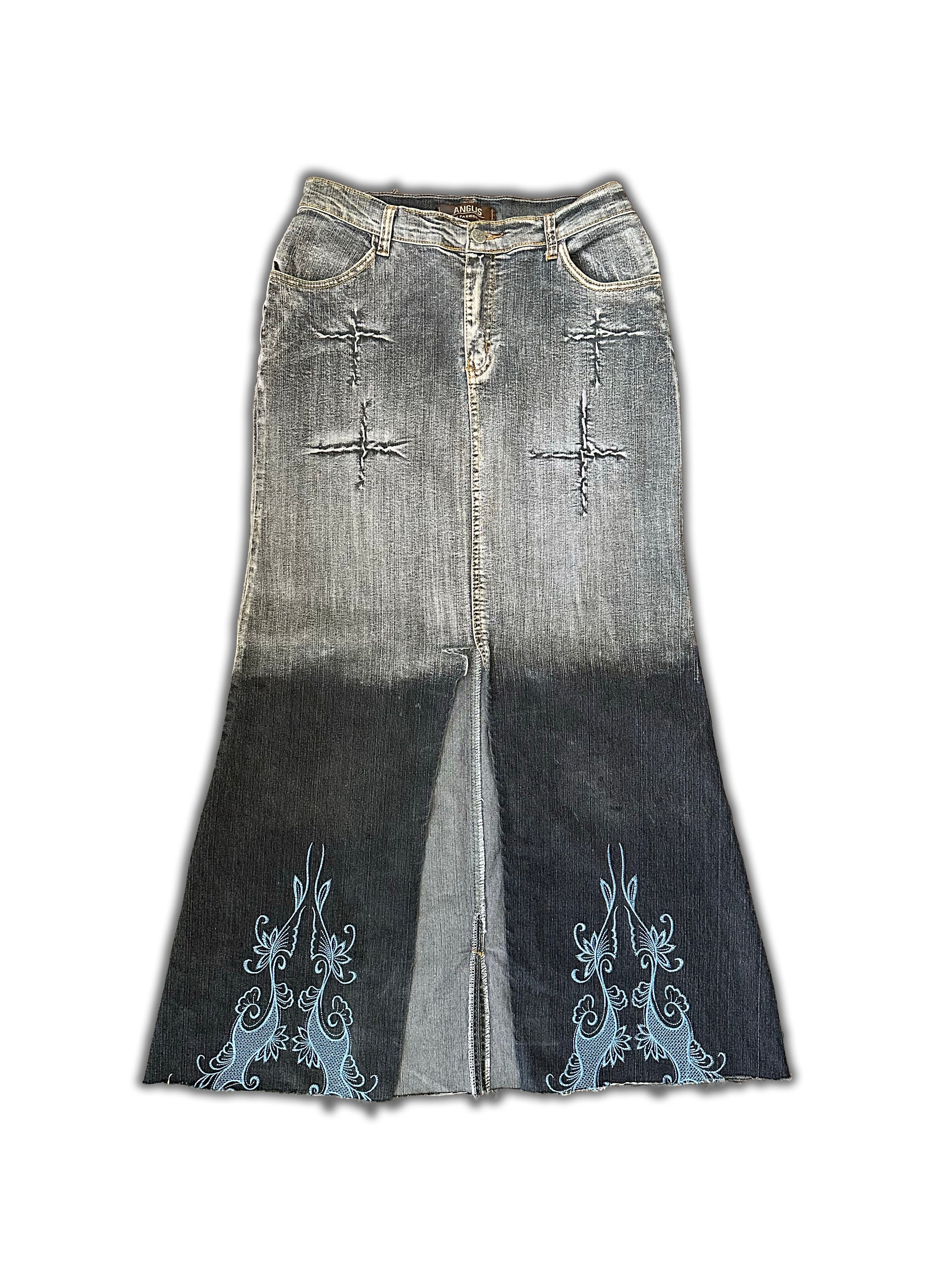 ANGUS Long Denim Skirt
