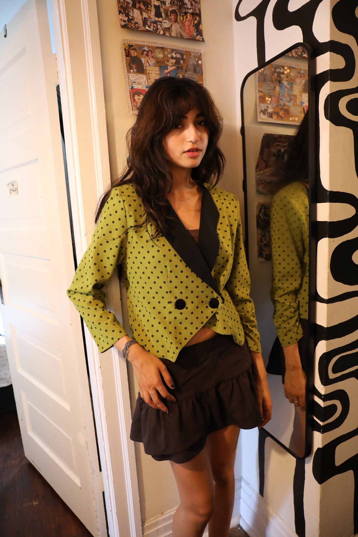 Green Polka Dot Blazer