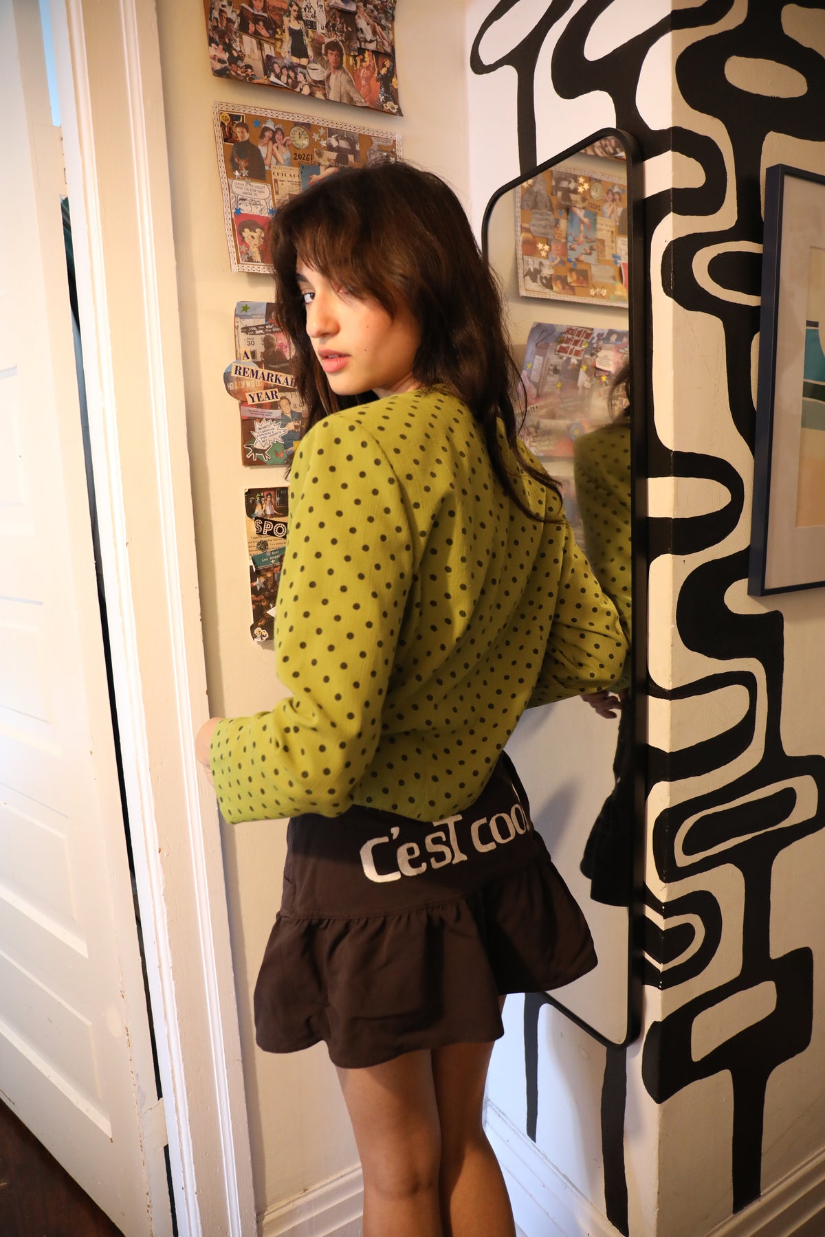 Green Polka Dot Blazer