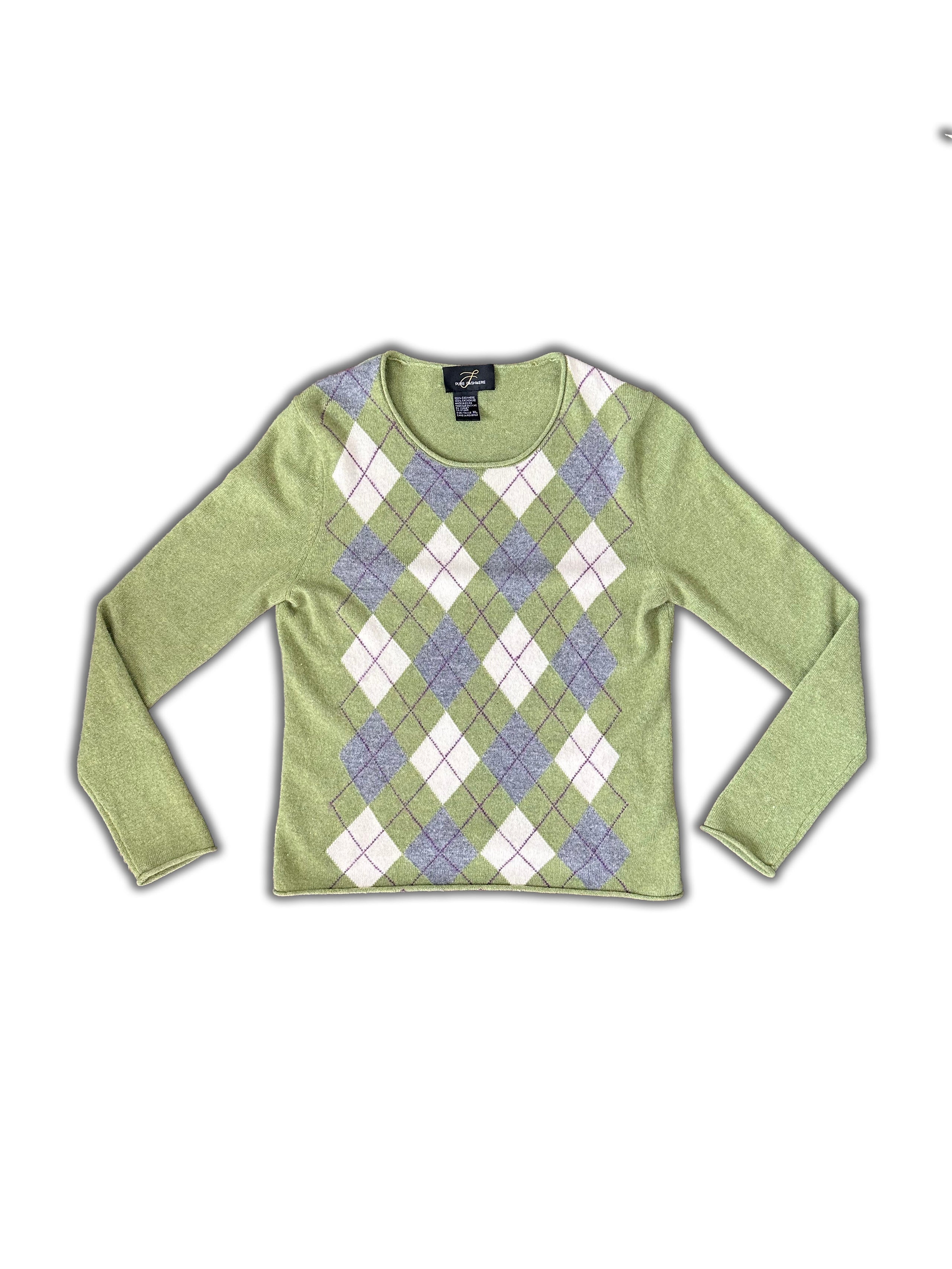 Cashmere Argyle Sweater