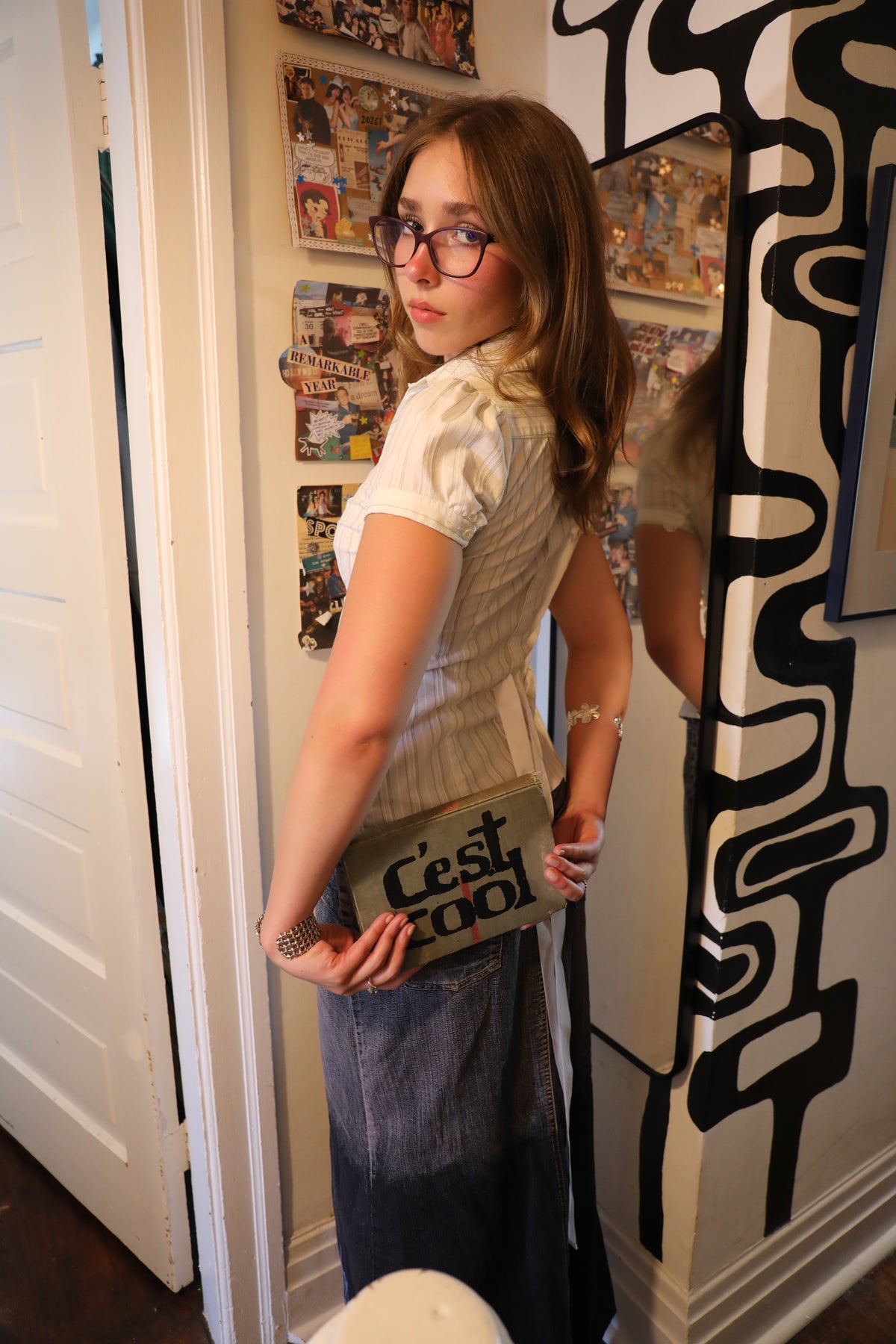 ANGUS Long Denim Skirt